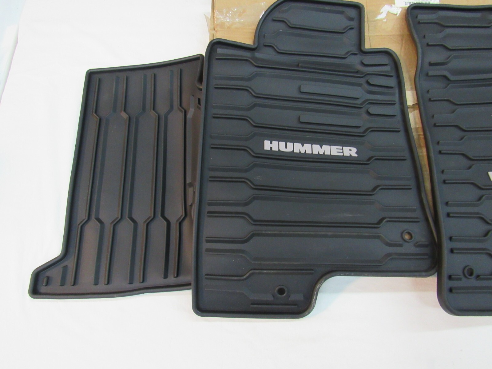 NOS 200610 Hummer H3 All Weather Black Rubber Floor Mats GM 12498903 12498904 eBay