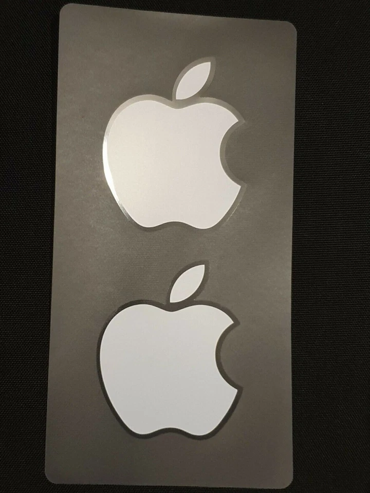 2 Stk Logo Aufkleber Sticker Apple Iphone Macbook iMac Notebook Apfelsymbol - Bild 2 von 4