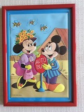 WALT DISNEY ANNI '60 QUADRO CON CORNICE MINNIE TOPOLINA E TOPOLINO MICKEY MOUSE
