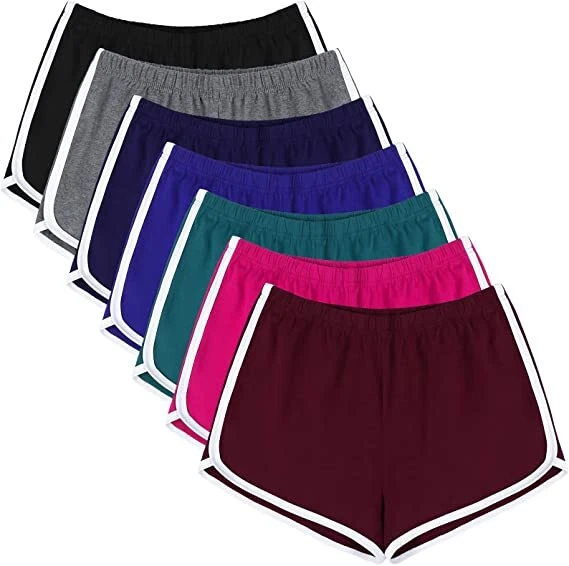 Tanseefly 3 Pack Cotton Yoga Short Pants Summer Running Athletic Shorts  Women Dance Gym Workout Elastic Waist Shorts,BGR,S : : Clothing,  Shoes & Accessories