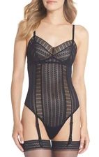 Else Womens Black Lolita Garter Thong Teddy L1141 Size Small 4/6