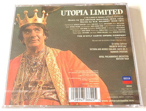 The D'Oyly Carte Opera Company - Utopia Limited Sealed 2x CD Albums 2003 Decca - Picture 2 of 2