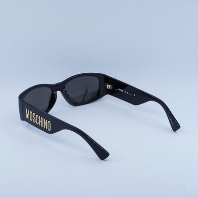MOSCHINO♡ブラック×ゴールドロゴサングラス Moschino Multilayer Gold Shield Unisex Sunglasses MOS157/S 0807/SQ
