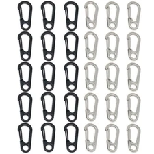 30pcs Mini Metal Carabiner Clips Tiny Snap Hooks Spring Clasps Keychain Paracord