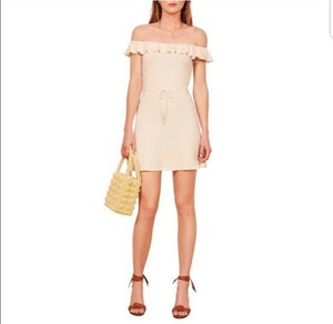 ribbed off the shoulder dress