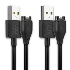 Image of 2x USB Smartwatch Charger for Garmin vivomove 3s Forerunner 45 Plus Black