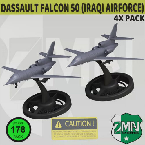 3D gedrucktes 1/200 Dassault Falcon 50 Geschäftsflugzeug, Irak unbemaltes Modell - Bild 3 von 8