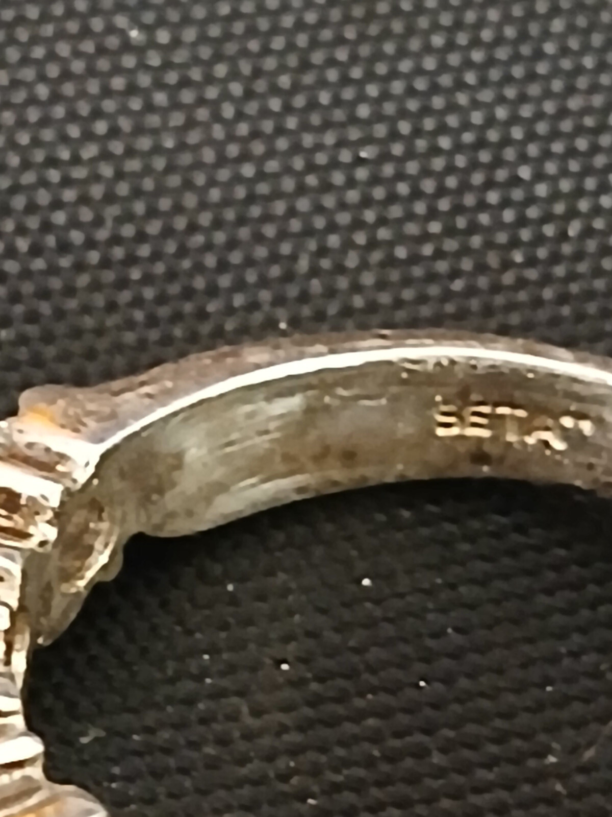 SETA 925 Solid Silver Ring With 4 Unkown Bright G… - image 3