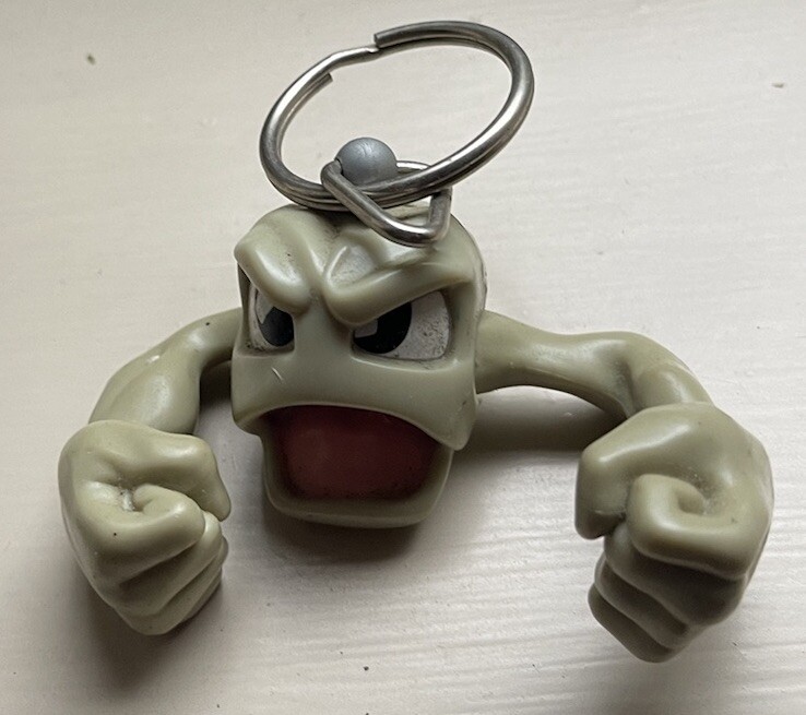 GEODUDE Pokemon 1999 Burger King Keychain