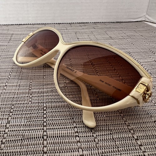1970s Vintage JEAN PIERRE LAMY White w Gold Accents Sunglasses - Picture 15 of 24