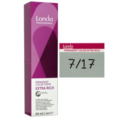 Londa Professional permanente Cremehaarfarbe Extra Rich 60 ml 7/17 mittelblond a