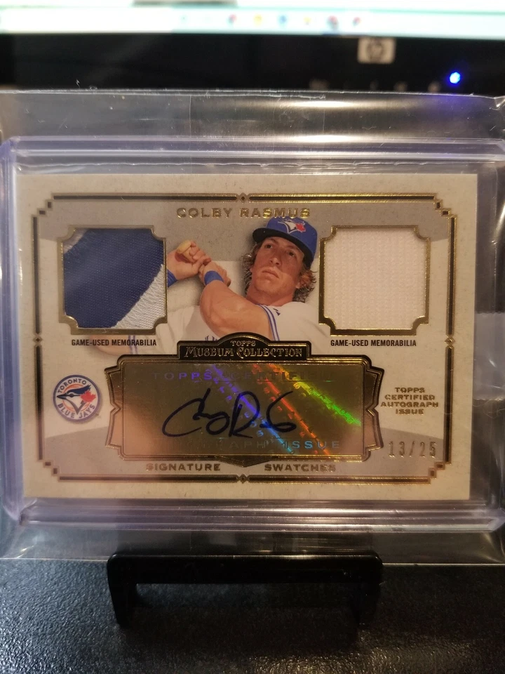 Camiseta deportiva Cody Rasmus #13/25 Topps Museum 2013 parche reliquia gema automática. Foto 2 de 4