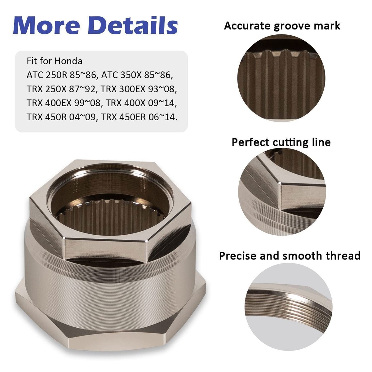 Honda ATV Rear Axle Lock Nut & Clip Kit – Fits TRX400EX, TRX400X