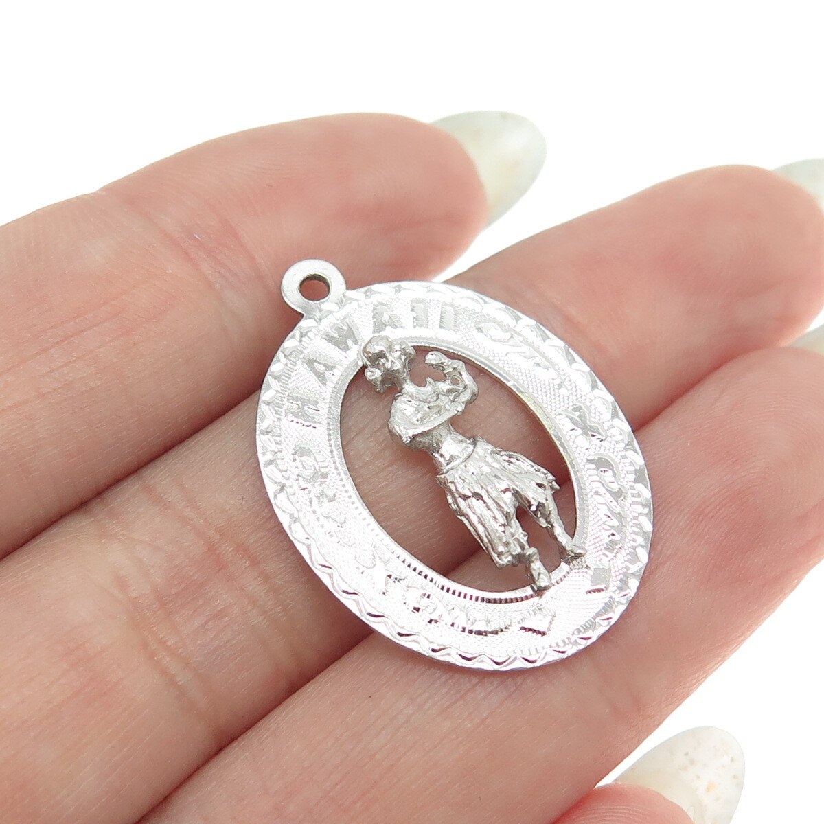 SASCO 925 Sterling Silver Vintage Hawaii Oval Pendant | eBay