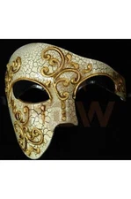 Brand New Venetian Gentleman Half Mask