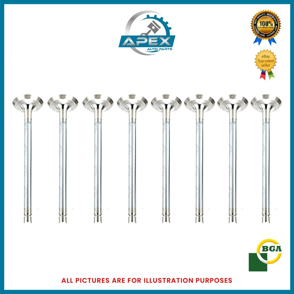 8X Échappement Soupape Pour 1.6 Berlingo Multispace Moteur Essence Citroen BGA - - Photo 2/4