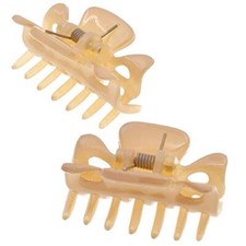 Paris CP3047 French Hair Clip for Women, 1.5 inch Set of 2 Beige 2PK 1.5"