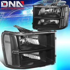 For Gmc Sierra 2007-2014 Black Housing Clear Corner Cyrstal Headlights 2500hd For Gmc Sierra 2007-2014 Black Housing Clear Corner Cyrstal Headlights 2500hd