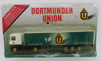 GRELL HO 1/87 RENAULT MAGNUM DORTMUNDER UNION BEER SEMI TRAILER TRUCK BOX