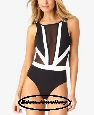 Anne cole color block swimsuit cheap