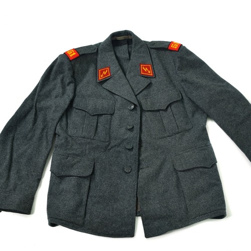 Genuine Swiss army wool jacket Switzerland military issue surplus uniform grey - Picture 8 of 11