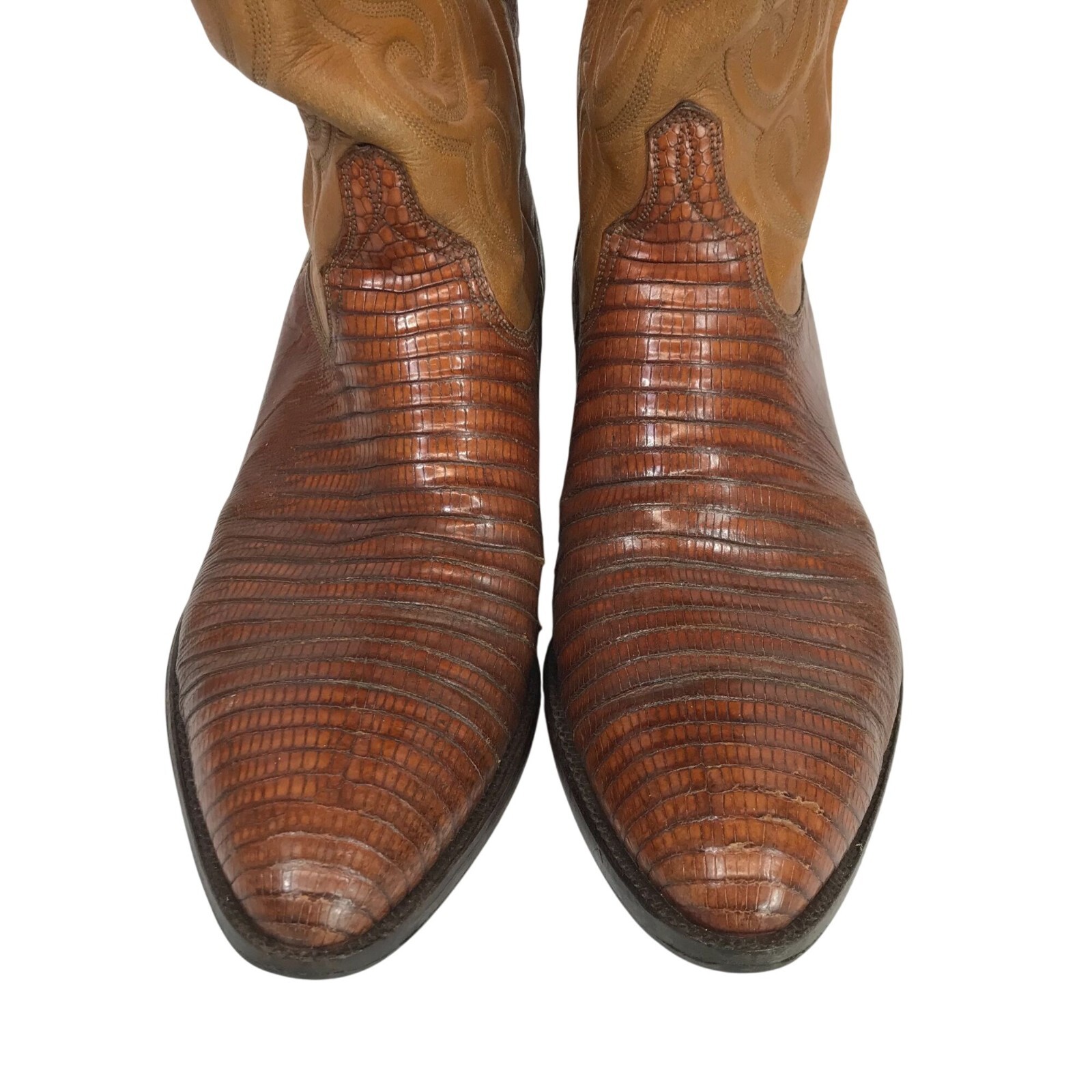 LUCCHESE ~ SAN ANTONIO VINTAGE PEANUT TEGU LIZARD 2320PB 90601 ~ 10D image 4