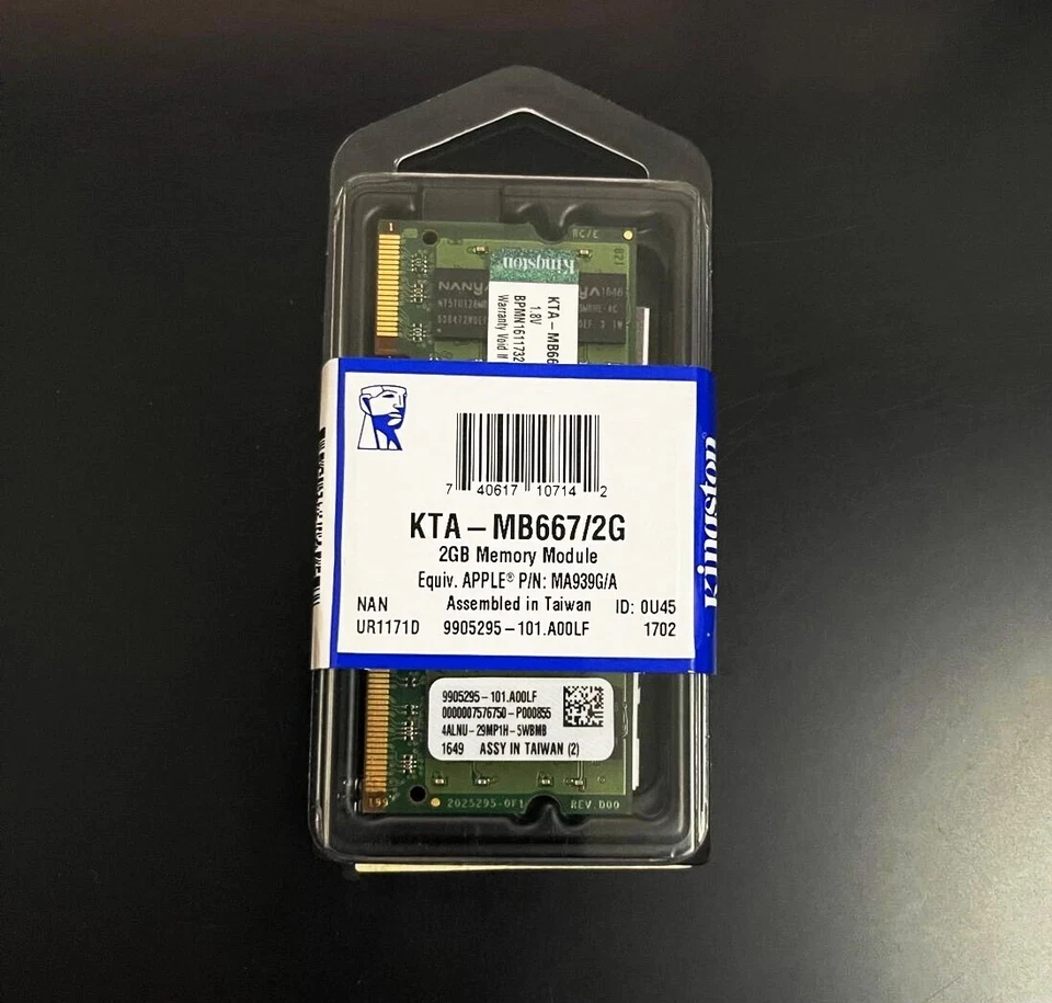 KINGSTON 2GB KTA-MB667/2G  9905295-101.A00LF 1.8V - RAM   x 2 Pcs - Image 3 of 3