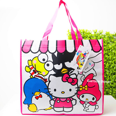 Sanrio Hello Kitty Reuseable Shopping Tote Beach Bag Friends My
