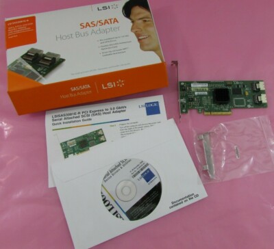 LSI SAS3081E-R 3Gb/s 8-Port LP RAID Storage Controller with LP & FH Brackets
