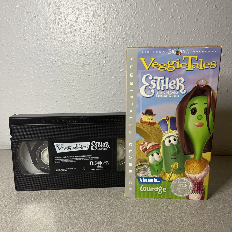 VeggieTales Esther: The Girl Who Became Queen Courage VHS *Tested & Plays* - Image 2 of 4