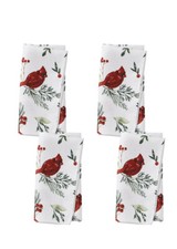 St. Nicholas Square Cardinal Toss 4-Pack White Multi Christmas Napkins 24.99