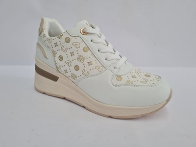 4US Damenschuhe Aus Kunstleder Mit Keil By Paciotti - BIA (Weiß/Multi)