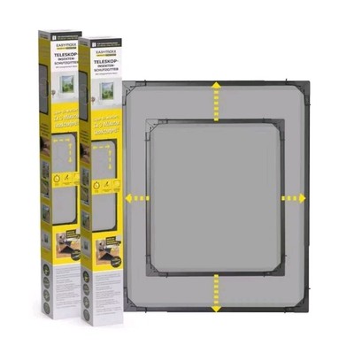 2er Set Easymaxx Fliegengitter MAGIC FIT anthrazit Insektenschutz