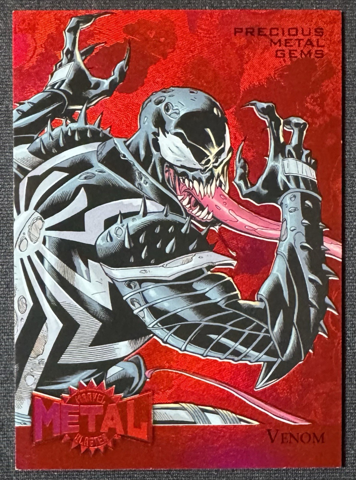 2015 Fleer Marvel Retro VENOM #42 Red Precious Metal Gems PMG 014/100