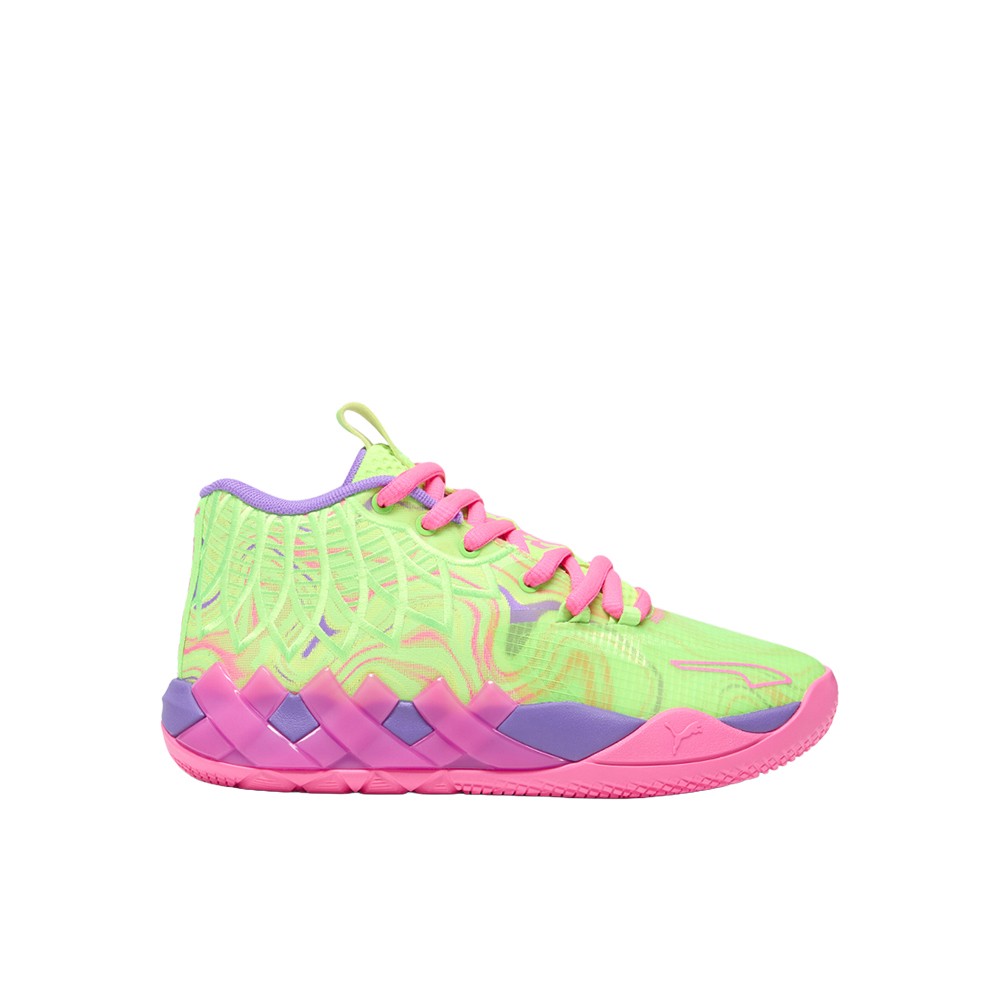 PUMA  X Lamelo Ball Mb.01 Inverse Toxic Basketball  Youth Girls Green, Purple Sn
