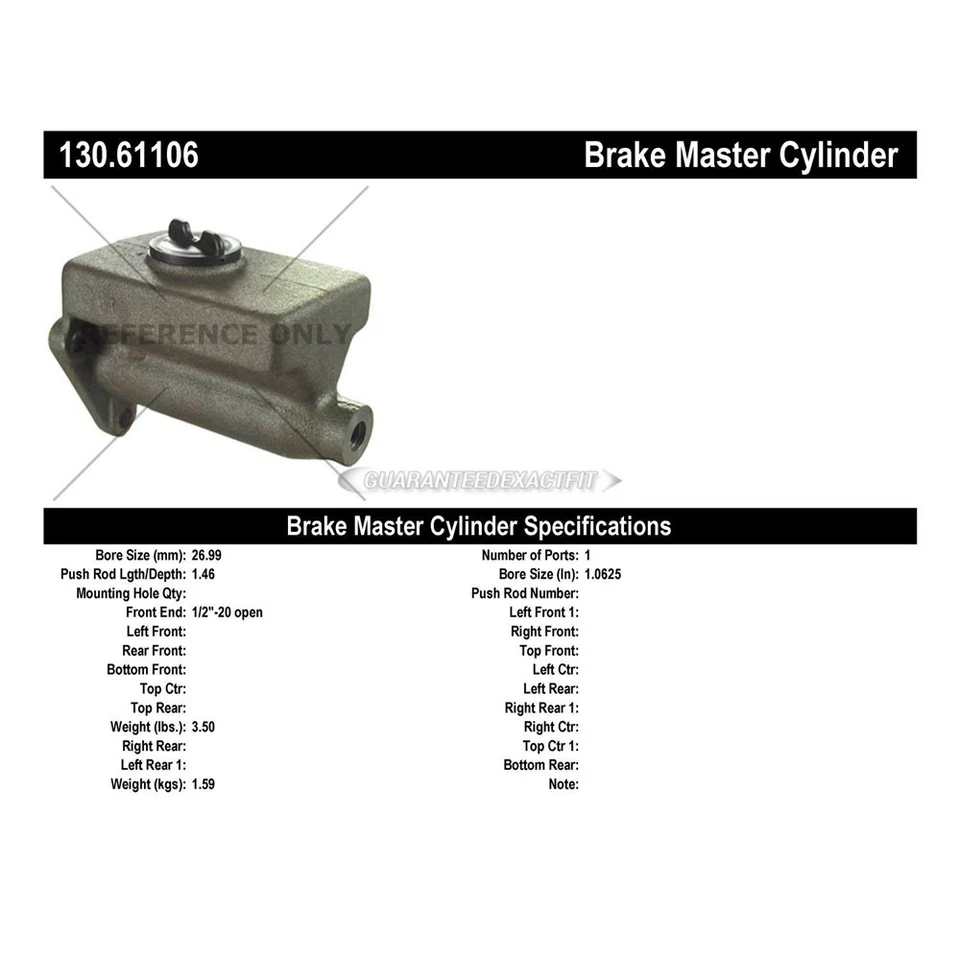 Cilindro maestro de freno centrado CSW para Ford F1 1948 1949 1950 1951 1952 Foto 3 de 3
