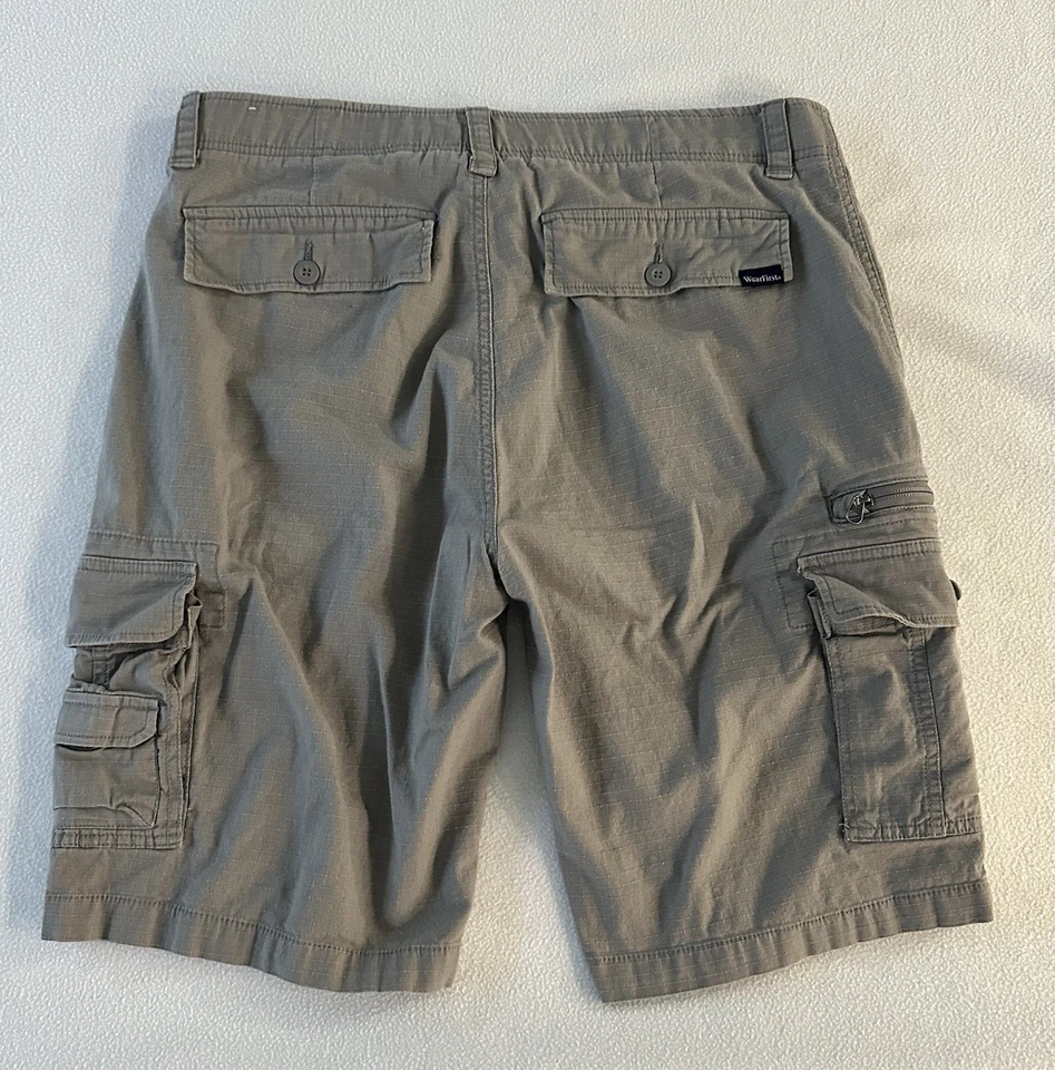 Pantalones Cortos Wearfirst Cargo Para Hombres 36 Caqui Ripstop Elastizados Banda Libre LOTE DE 2 PANTALONES CORTOS Foto 2 de 4