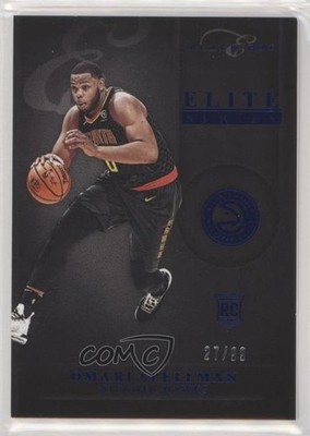 2018 Panini Chronicles Elite Black Box Blue 27/99 Omari Spellman Rookie RC eq1
