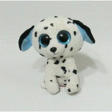 Ty Beanie Boos FETCH the Dalmatian Puppy Dog Blue Glitter Eyes Plush Stuffed Toy