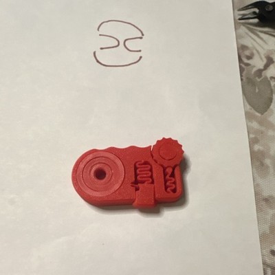3d Printed Fidget Toy. It Has A Spinner Circle. A Twist Circle. And Push Piece.