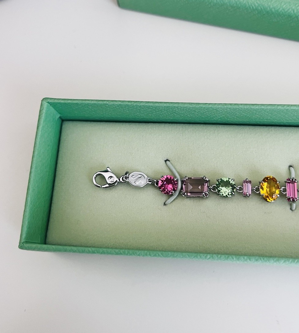 New Swarovski GEMA Bracelet Mixed cuts, Multicolored, Rhodium