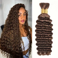 Hair 18 in Deep Wave Color 4 2 Bundles 110g Boho Bulk Easy Install