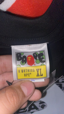 A Bathing Ape BAPE Men's Black Pullover Hoodie Ape Head Logo Graphic XL