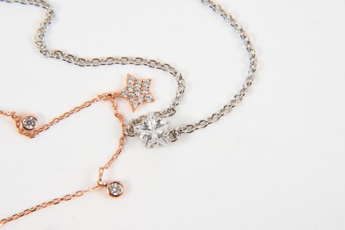 N82X48- Braccialetti gioiello in argento 925 anello orecchini con zirconi mai indossati - Foto 8 di 12