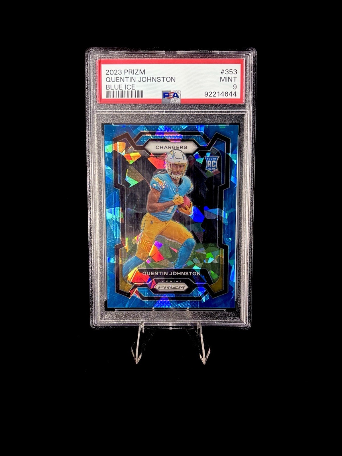 2023 Panini Prizm - Rookies Quentin Johnston #353 Blue Ice Prizm /99 (RC)