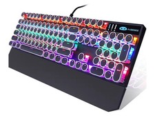 Teclado gamer mecanico exclusivamente para juegos teclados multi color LED NUEVO