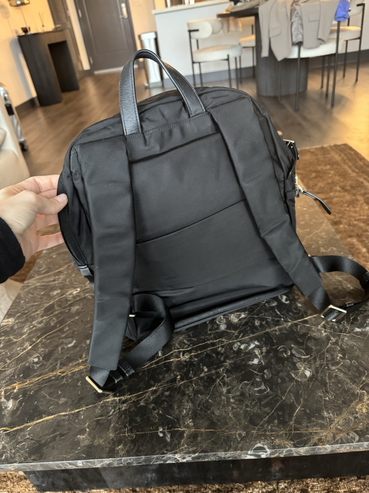 Tumi Black Backpack Multiple Compartments Zipper … - image 2