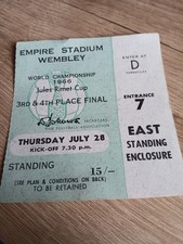 1966 WORLD CUP 3RD & 4TH PLACE STUB Excellent condition,Portugal v Soviet Union