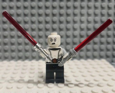 LEGO Star Wars Asajj Ventress Minifigure Clone Wars SW0615 75087 & 2 Red Sabers