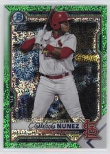 2021 Bowman Draft Chrome Green Sparkle Refractor /99 Malcom Nunez #BDC-56 0xa